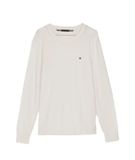TOMMY HILFIGER TH pull &agrave; col rond micro-logo p&eacute;tale d'ivoire - Pulls pour hommes - 4