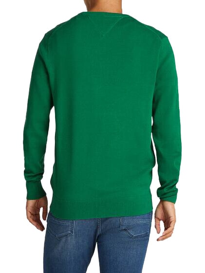 TH pull &agrave; col rond micro-logo nouveau vert - Pulls pour hommes