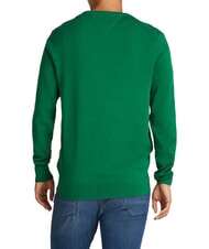 TOMMY HILFIGER TH pull &agrave; col rond micro-logo nouveau vert - Pulls pour hommes - 2