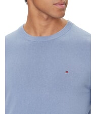TOMMY HILFIGER TH pull &agrave; col rond micro-logo bruy&egrave;re bleue du navire - Pulls pour hommes - 3