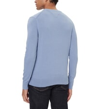 TOMMY HILFIGER TH pull &agrave; col rond micro-logo bruy&egrave;re bleue du navire - Pulls pour hommes - 2