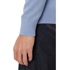 TOMMY HILFIGER TH pull &agrave; col rond micro-logo bruy&egrave;re bleue du navire - Pulls pour hommes - 4