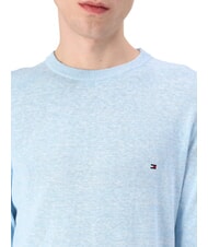 TOMMY HILFIGER TH pull ras du cou en lin m&eacute;lang&eacute; authentique extensible - Pulls pour hommes - 2