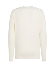 TOMMY HILFIGER TH pull en coton &agrave; col rond p&eacute;tale d'ivoire - Pulls pour hommes - 2
