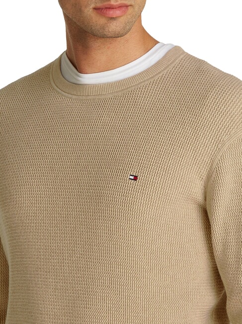 TH pull en coton &agrave; col rond bleu clair - Pulls pour hommes