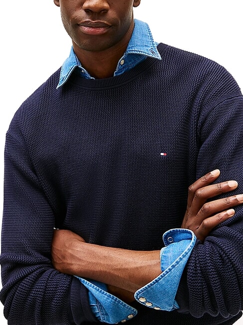 TH pull en coton &agrave; col rond ciel du d&eacute;sert - Pulls pour hommes