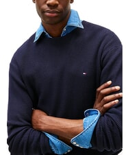 TOMMY HILFIGER TH pull en coton &agrave; col rond ciel du d&eacute;sert - Pulls pour hommes - 2