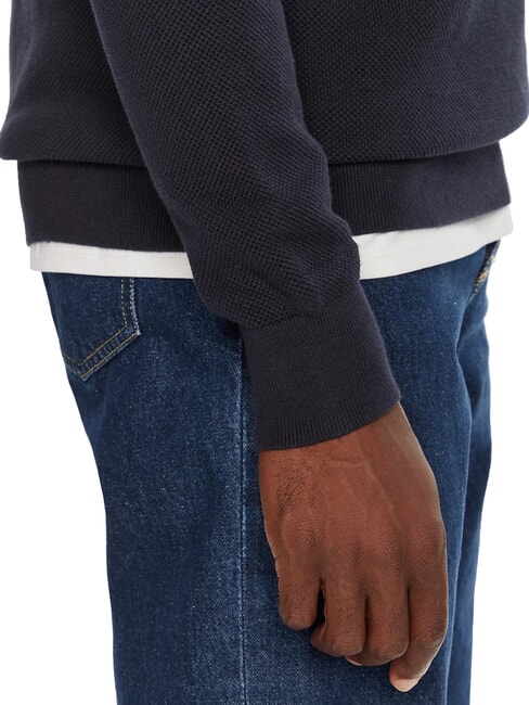 TH Pull &agrave; col rond en nid d'abeille ciel du d&eacute;sert - Pulls pour hommes