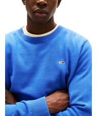 TOMMY HILFIGER TH JEANS Pull en coton &agrave; col rond temps bleu - Pulls pour hommes - 3