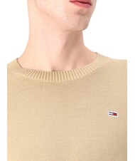 TOMMY HILFIGER TH JEANS Pull en coton &agrave; col rond relique tan - Pulls pour hommes - 3