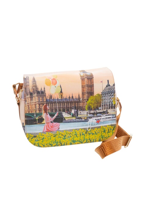 YESBAG Sac bandouli&egrave;re &agrave; rabat fleur jaune - Sacs pour Femme