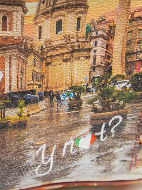 YESBAG Sac &agrave; dos avec poche Rome sous la pluie - Sacs pour Femme