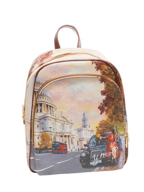 YESBAG Sac &agrave; dos rond &agrave; deux compartiments touriste londonien - Sacs pour Femme