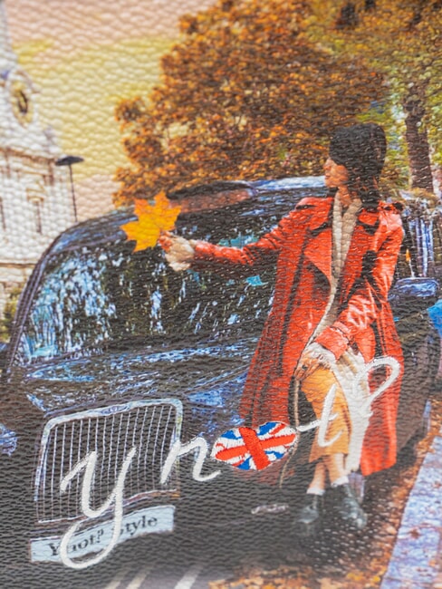 YESBAG Sac &agrave; dos rond &agrave; deux compartiments touriste londonien - Sacs pour Femme