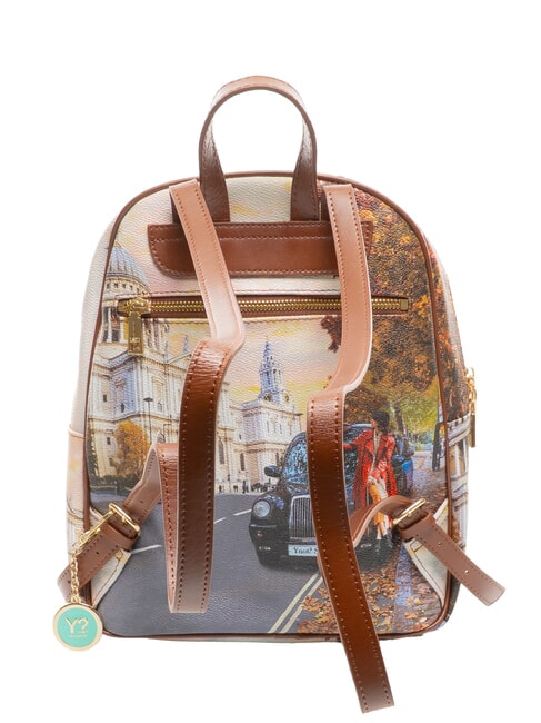 YESBAG Sac &agrave; dos rond &agrave; deux compartiments touriste londonien - Sacs pour Femme