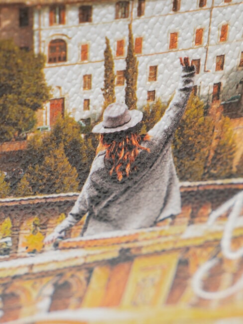 YESBAG Sac bandouli&egrave;re Hobo Paysage de Rome - Sacs pour Femme