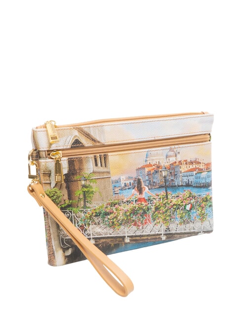 YESBAG Pochette moyenne avec revers canal fleuri - Sacs pour Femme