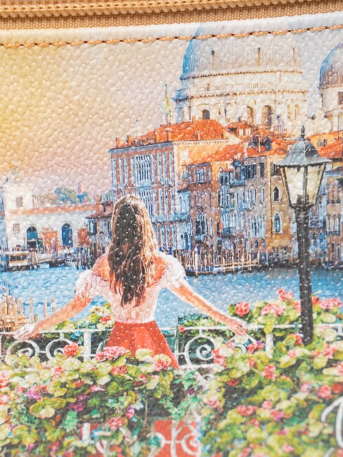 YESBAG Pochette moyenne avec revers canal fleuri - Sacs pour Femme