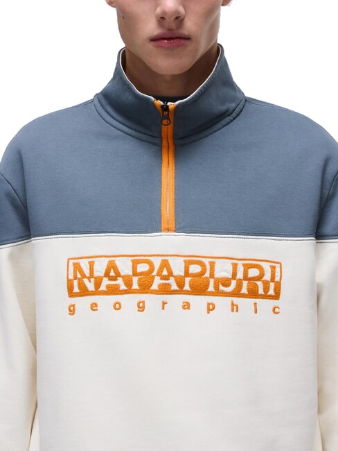 B-SATURNIA Sweat-shirt en coton murmure blanc - Pulls molletonn&eacute;s