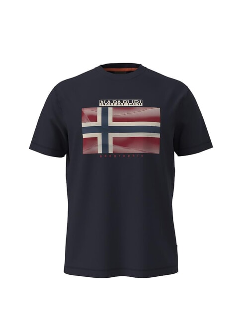 S-LARI T-shirt en coton blu marine - T-shirt