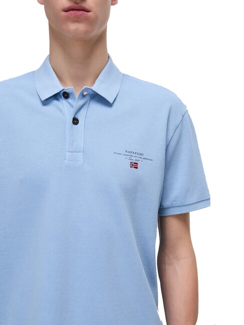 ELBAS JERSEY Polo en coton micrologiste scintillant/p&eacute;tunia - chemise polo