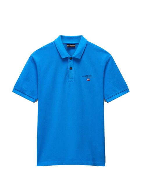 ELBAS JERSEY Polo en coton micrologiste Bleu fran&ccedil;ais - chemise polo