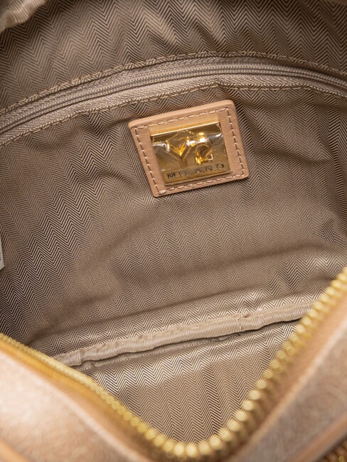 LUX Pochette plate avec bandouli&egrave;re caramel - Sacs pour Femme