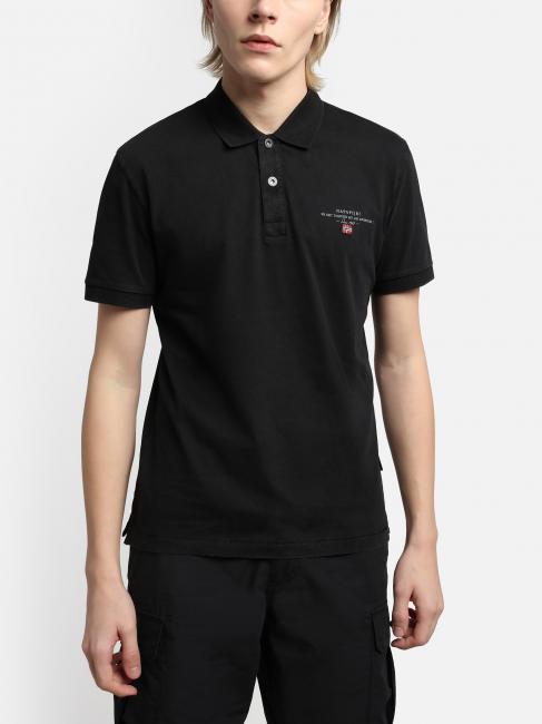 ELBAS JERSEY Polo en coton micrologiste noir 041 - chemise polo