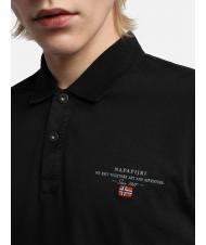 NAPAPIJRI ELBAS JERSEY Polo en coton micrologiste noir 041 - chemise polo - 4