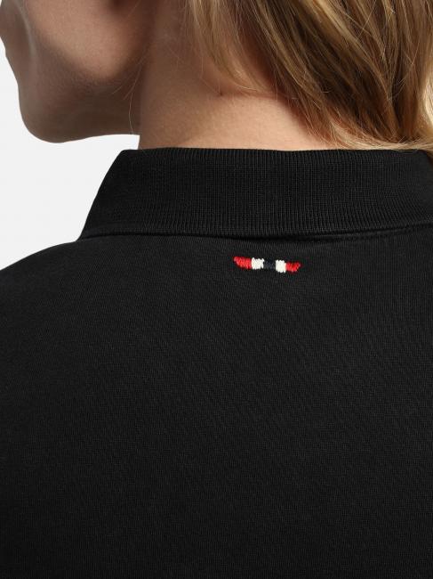 ELBAS JERSEY Polo en coton micrologiste noir 041 - chemise polo