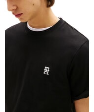 TOMMY HILFIGER TH T-shirt &agrave; logo monogramme noir - T-shirt - 3