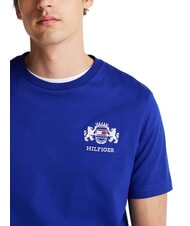 TOMMY HILFIGER TH T-shirt &agrave; manches courtes avec &eacute;cusson bleu en coin - T-shirt - 3
