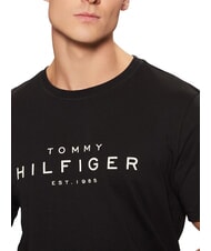 TOMMY HILFIGER TH T-shirt en coton &agrave; manches courtes noir - T-shirt - 3