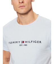 TOMMY HILFIGER TH T-shirt &agrave; manches courtes avec imprim&eacute; logo bleu venteux - T-shirt - 3