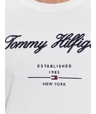 TOMMY HILFIGER TH T-shirt &agrave; manches courtes brod&eacute; blanc - T-shirt - 3
