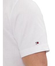 TOMMY HILFIGER TH T-shirt &agrave; manches courtes brod&eacute; blanc - T-shirt - 4