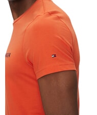 TOMMY HILFIGER TH T-shirt &agrave; manches courtes avec imprim&eacute; logo orange &eacute;clatant - T-shirt - 4