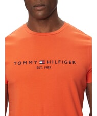 TOMMY HILFIGER TH T-shirt &agrave; manches courtes avec imprim&eacute; logo orange &eacute;clatant - T-shirt - 3