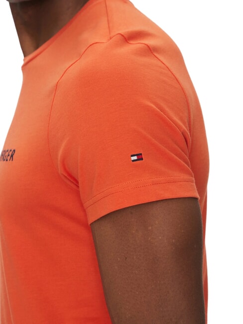 TH T-shirt &agrave; manches courtes avec imprim&eacute; logo orange &eacute;clatant - T-shirt