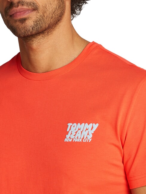TH JEANS T-shirt &agrave; manches courtes vermillon brillant - T-shirt