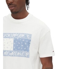 TOMMY HILFIGER TH JEANS T-shirt &agrave; manches courtes avec imprim&eacute; maxi &eacute;cru - T-shirt - 3