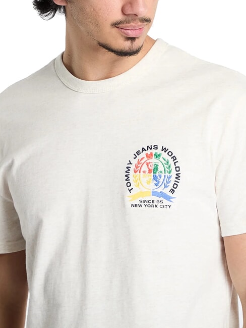 TH JEANS T-shirt &agrave; manches courtes coupe classique avoine marn&eacute;e htr - T-shirt