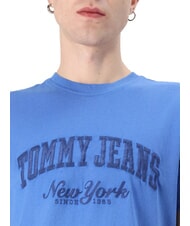 TOMMY HILFIGER TH JEANS T-shirt &agrave; manches courtes brod&eacute; temps bleu - T-shirt - 3