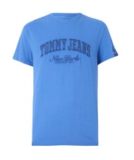 TOMMY HILFIGER TH JEANS T-shirt &agrave; manches courtes brod&eacute; temps bleu - T-shirt - 4