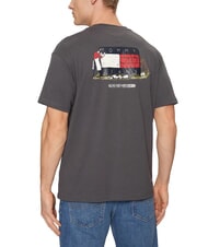 TOMMY HILFIGER TH JEANS T-shirt &agrave; manches courtes coupe d&eacute;contract&eacute;e noir lav&eacute; - T-shirt - 2