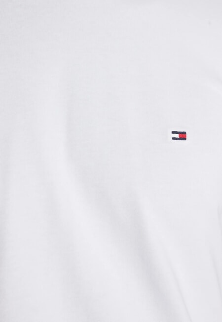 TH T-shirt &agrave; manches longues en coton stretch blanc - T-shirt