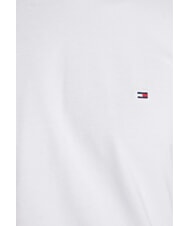 TOMMY HILFIGER TH T-shirt &agrave; manches longues en coton stretch blanc - T-shirt - 3