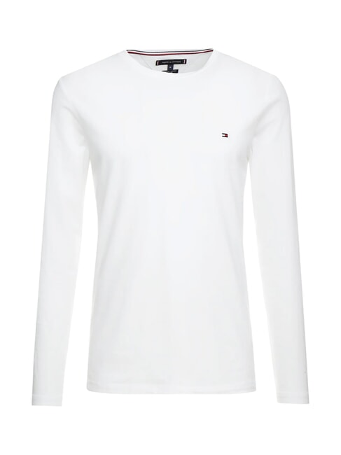 TH T-shirt &agrave; manches longues en coton stretch blanc - T-shirt