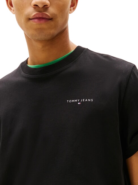 TH JEANS T-shirt &agrave; manches courtes avec imprim&eacute; logo noir - T-shirt