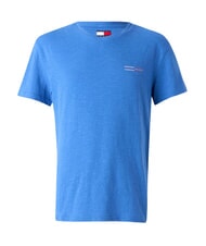 TOMMY HILFIGER TH JEANS T-shirt &agrave; manches courtes imprim&eacute; graphique temps bleu - T-shirt - 4